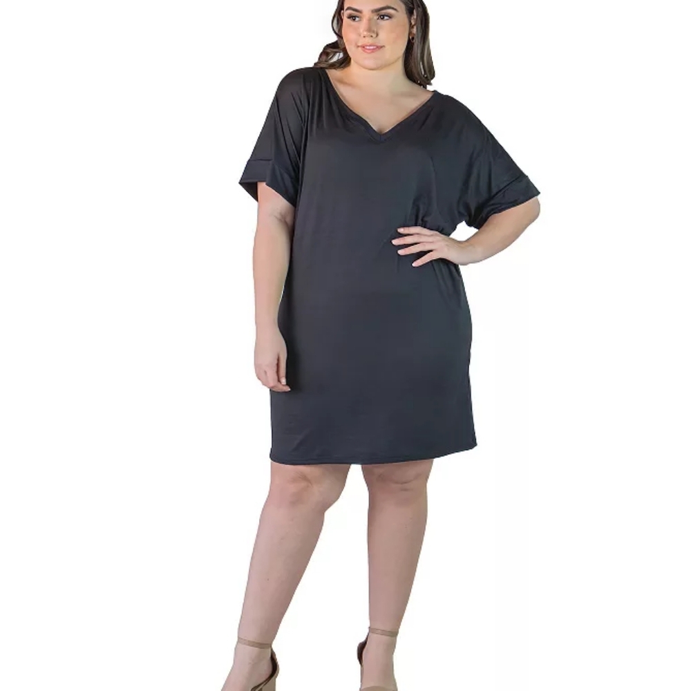 Plus Size, Loose Fit Tee Style Dress
